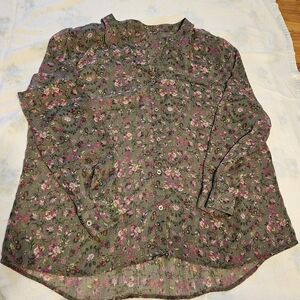 Floral Anthropologie blouse